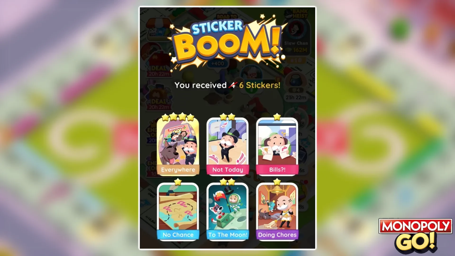 The Sticker Boom event in Monopoly GO can offer a 50% increase in stickers players receive from their Sticker Packs.