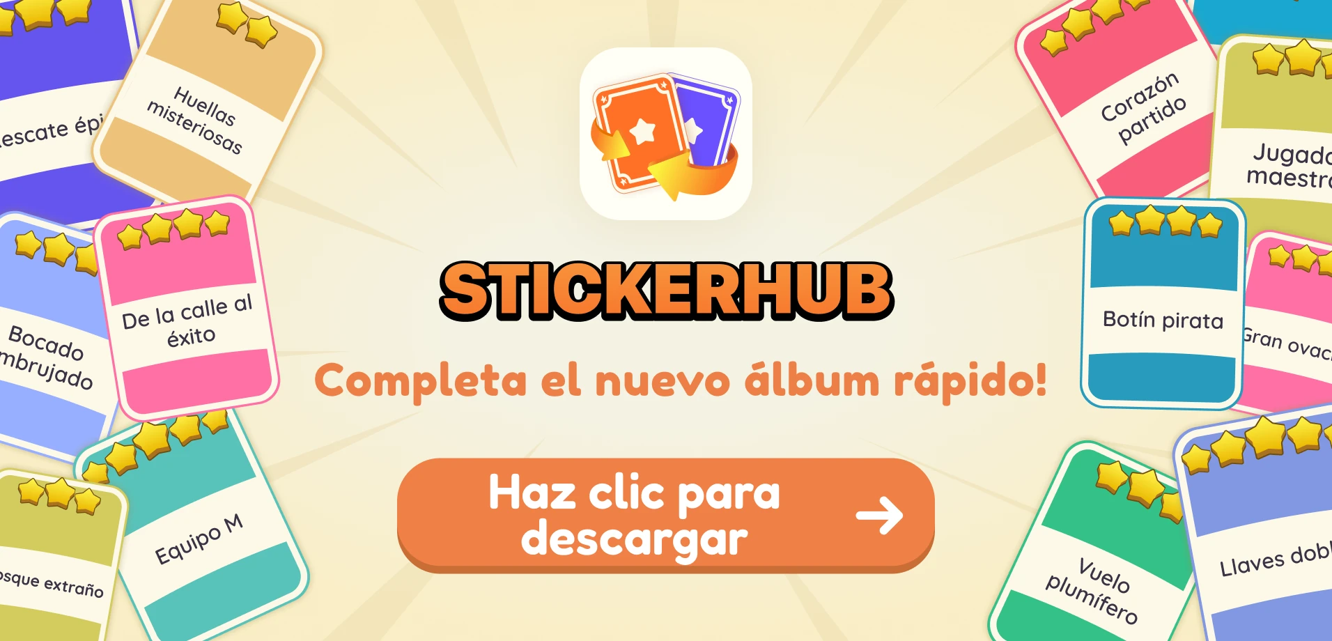 Descarga StickerHub para intercambiar pegatinas de Monopoly Go stickerhub app