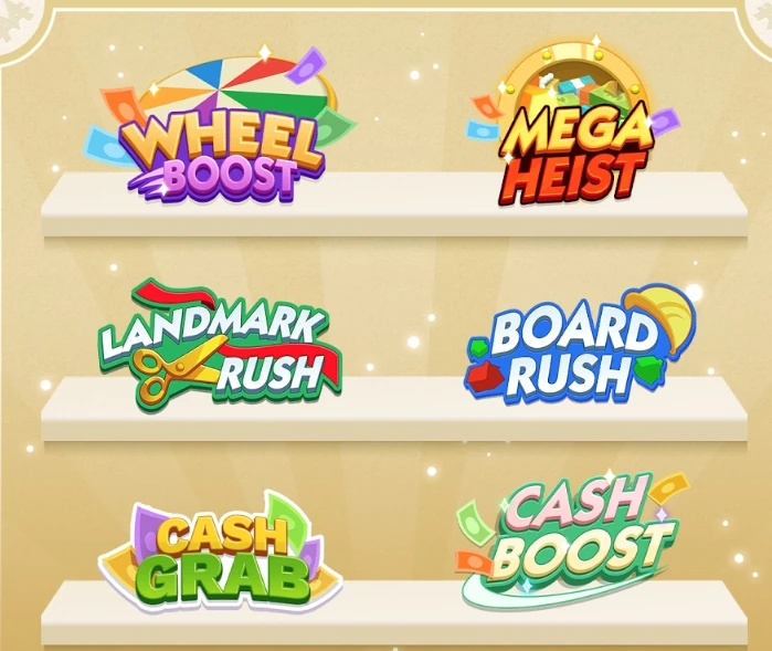 All Monopoly GO reward events can help users get more dice and cash. Events like Wheel Boost, Mega Heist, Landmark Rush, Board Rush, Cash Grab, and Cash Boost are great opportunities to enhance your gameplay.