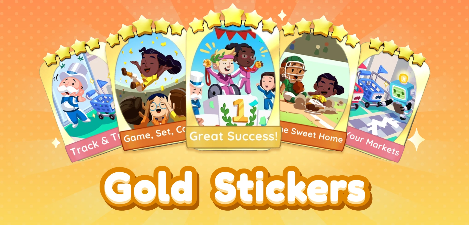 5 Monopoly Go gold stickers that are hard to get. Show how to get gold stickers in Monopoly GO.